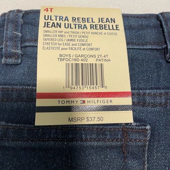 Tommy Hilfiger Tapered Stretch 4T Jeans - Picture 4 of 6